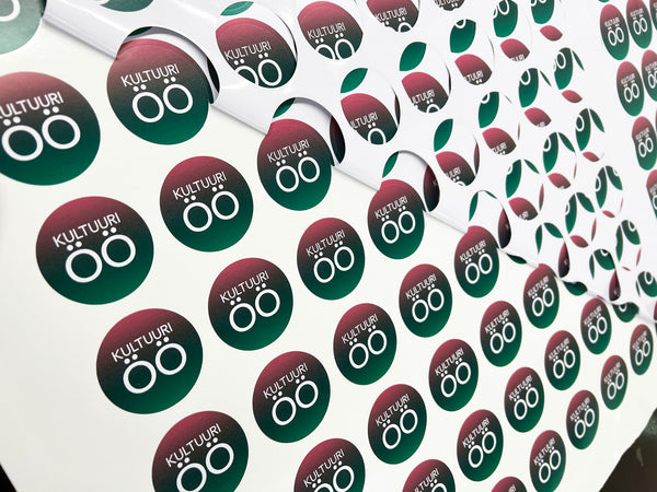 Small round vinyl stickers